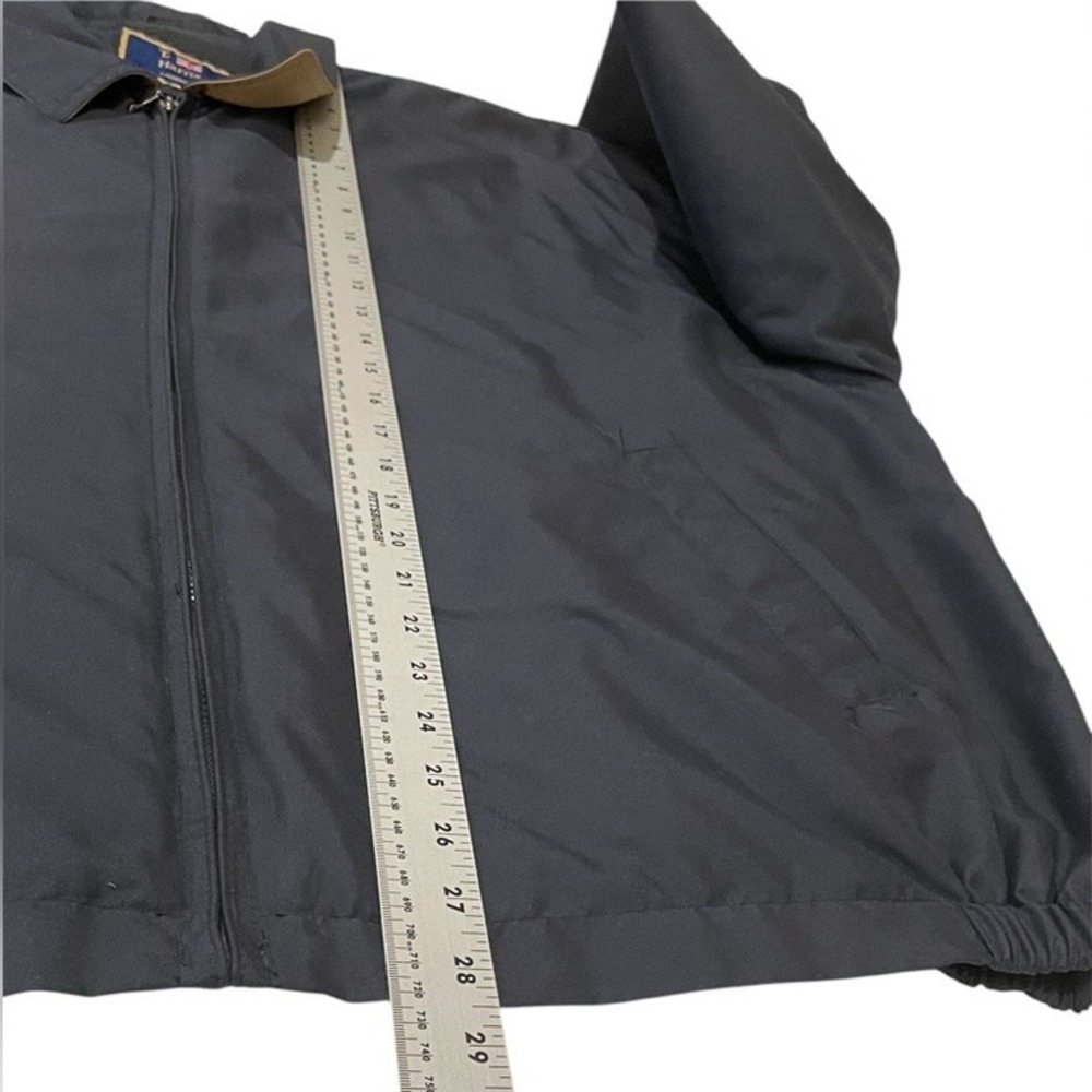 T. Harris London Jacket XL Mens Black Full Zip‎ Lightweight Collared Coat - Picture 6 of 8